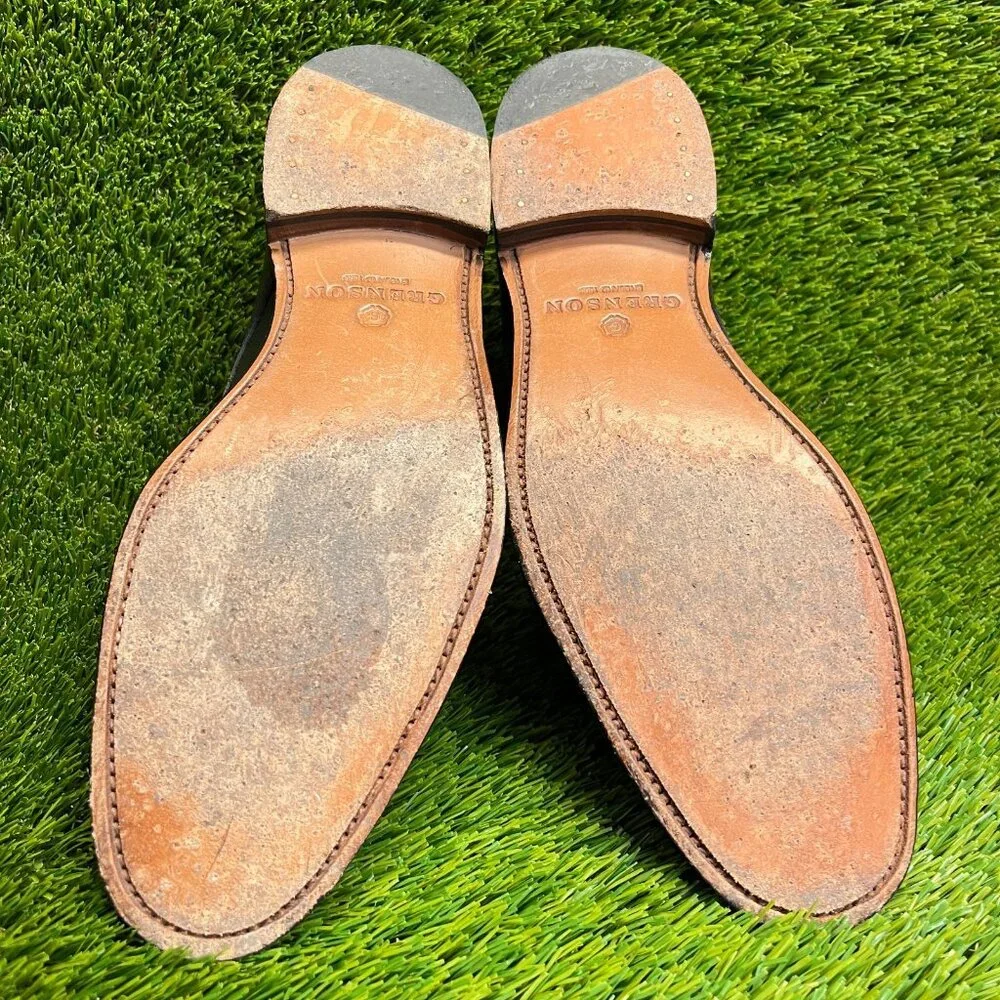 Grenson England Ellery Mens Size 8 Black Classic Double Monk Strap Dress Shoes